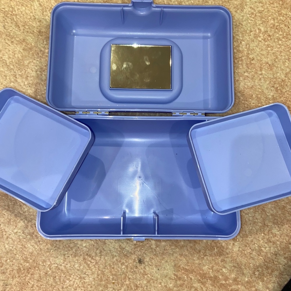Purple old school cosmetic case